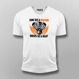 Some See A Machine Bikers See A Heart Men's Biker T-Shirt
