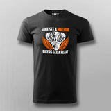 Some See A Machine Bikers See A Heart Men's Biker T-Shirt Online India