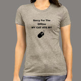 My Cat Ate Mouse Funny Mouse Computer Quote T-Shirt For Women