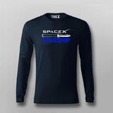 Spacex Starship Full Sleeve T-shirt For Men Online Teez