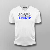 Spacex Starship V-neck T-shirt For Men Online India