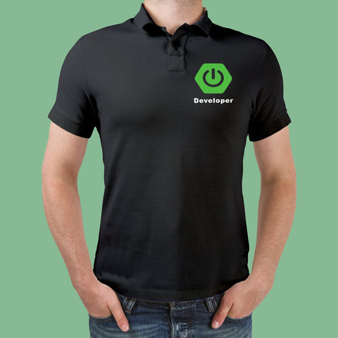Spring Boot Programming Developer Polo T-Shirt For Men Online India