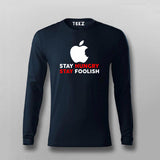 Stay Hungry Stay Foolish Funny Apple Developer T-Shirt For Men