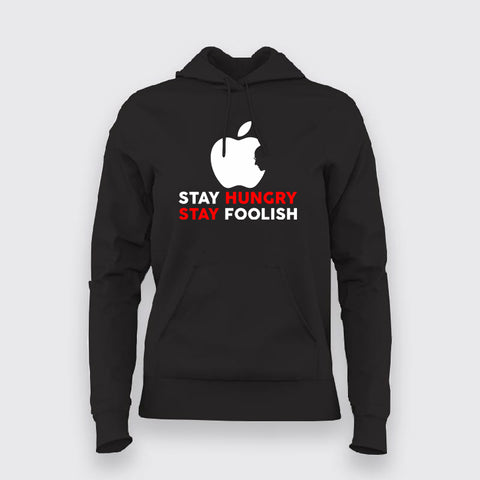 Stay Hungry Stay Foolish Funny Apple Developer Hoodies For Women's India