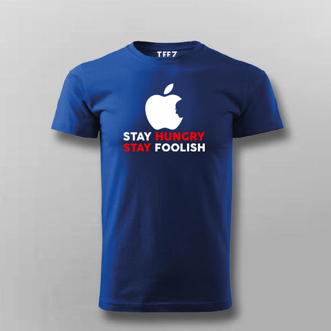 Stay Hungry Stay Foolish Funny Apple Developer T-Shirt For Men Online India