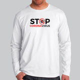 Stop Corona Virus Full Sleeve T-Shirt Online