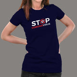 Stop Corona Virus T-Shirt For Women