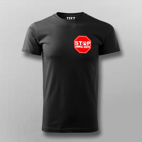 Stop Animal Abuse T-Shirt For Men Online India