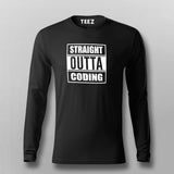 Straight Outta Coding Fullsleeve T-Shirt For Men Online