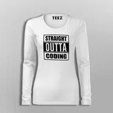 Straight Outta Coding T-Shirt For Women