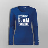 Straight Outta Coding T-Shirt For Women