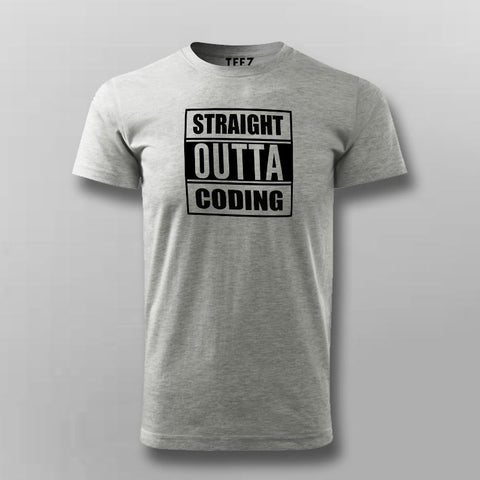 Buy This Straight Outta Coding Offer Men's T-shirt (April) For Prepaid Only