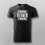 Straight Outta Coding T-Shirt For Men Online India