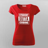 Straight Outta Coding T-Shirt For Women
