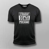 Straight Outta Pochinki Vneck T-Shirt For Men Online