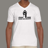 Stray Pride Rescue Dog Advocate V Neck T-Shirt India