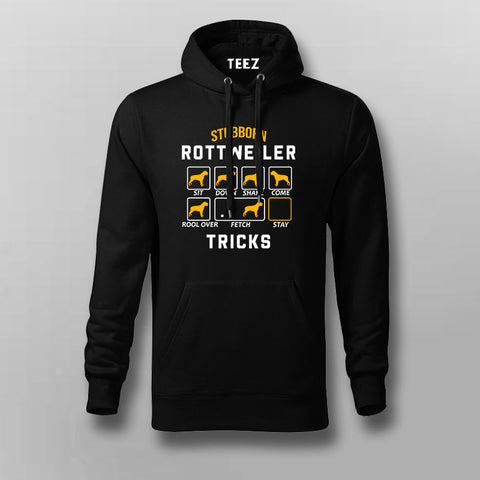 Stubborn Rottweiler Dog Tricks Funny Dog Hoodies For Men Online India