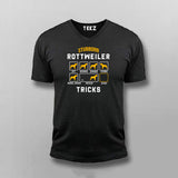 Stubborn Rottweiler Dog Tricks Funny Dog V Neck T-Shirt For Men Online India