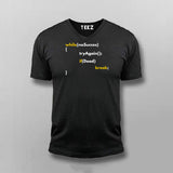 Success Algorithm Coding V-neck T-shirt For Men Online India