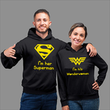 I Am Her Superman I Am His Wonderwoman Best Couple Hoodies