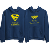 I Am Her Superman I Am His Wonderwoman Best Couple Hoodies