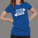 Sysadmin Giveth & Taketh Women's Tee - IT Power