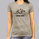 Taking Notes Funny Music T-shirts For Women in India – TEEZ.in