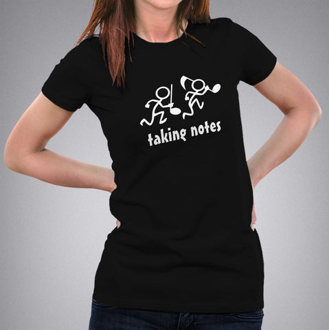 Taking Notes Funny Music T-shirts For Women in India – TEEZ.in