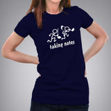Taking Notes Funny Music T-Shirt For Women india