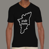 Tamil Nadu is My Home Men's nationalism v neck  T-shirts online india