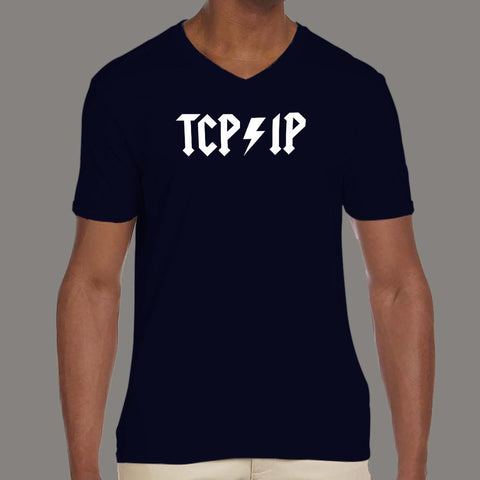 TCP IP Band V Neck T-Shirt For Men Online India