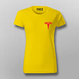 Tesla Chest Logo T-Shirt For Women online India