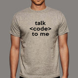 Talk Code To Me Funny Programmer And Coder T-Shirt For Men