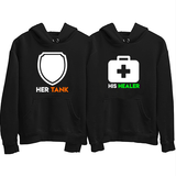 Her Tank His Healer Couple Hoodies