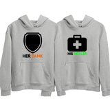 Her Tank His Healer Couple Hoodies