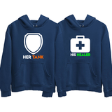 Her Tank His Healer Couple Hoodies Online Teez