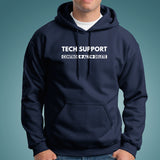 Tech Support Control Alt Delete Funny IT Repair Hoodies For Men