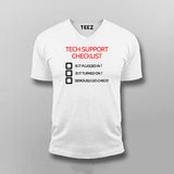 Tech Support Checklist Funny Programmer T-shirt For Men