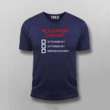 Tech Support Checklist Funny Programmer T-shirt For Men