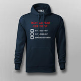 Tech Support Checklist Funny Programmer Hoodies For Men
