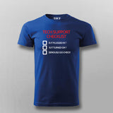 Tech Support Checklist Funny Programmer T-shirt For Men
