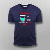 Technically The Glass Is Always Full Men's Clever Science T-Shirt