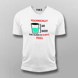 Technically The Glass Is Always Full Men's Clever Science T-Shirt