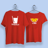 Tequila And Lime Couple Matching T-Shirts India