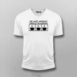 The 3 Most Important Things In The Morning Coffee Lover V Neck T-Shirt For Men Online