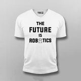 The Future Is Robotics V  Neck T-shirt For Men Online Teez