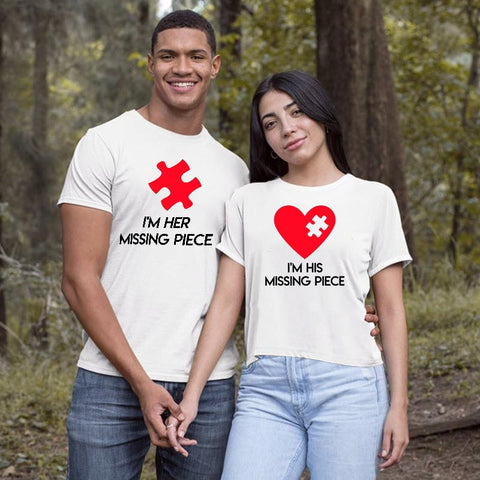 The Missing Piece Couple T-Shirts Online India