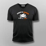 Therapy Is Expensive Biker Vneck T-Shirt For Men Online
