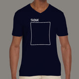 Think Outside The Box Men's V Neck T-Shirt online india