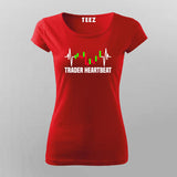 Trader Heartbeat T-Shirt For Women